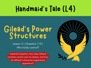 The Handmaid's Tale (L4) Power Structures