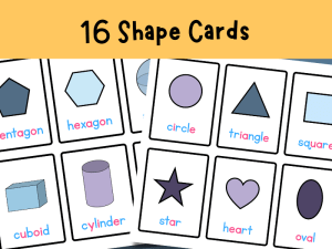 EYFS Shape Flashcards: 16 Magical Winter Shape Cards