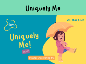Uniquely Me! (Year 2 PSHE)