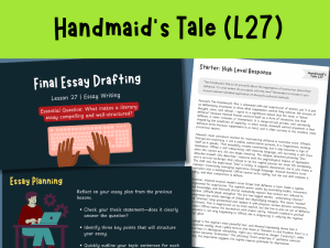 The Handmaid's Tale (L27) Summative Assessment