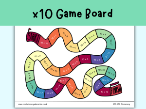 10x Multiplication Game Board