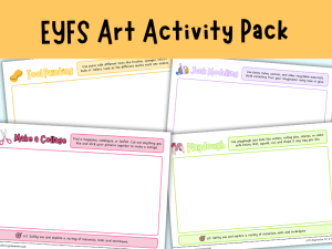 EYFS art activity pack printable journal for expressive arts and design activities