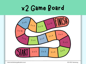 x2 Multiplication Game Board