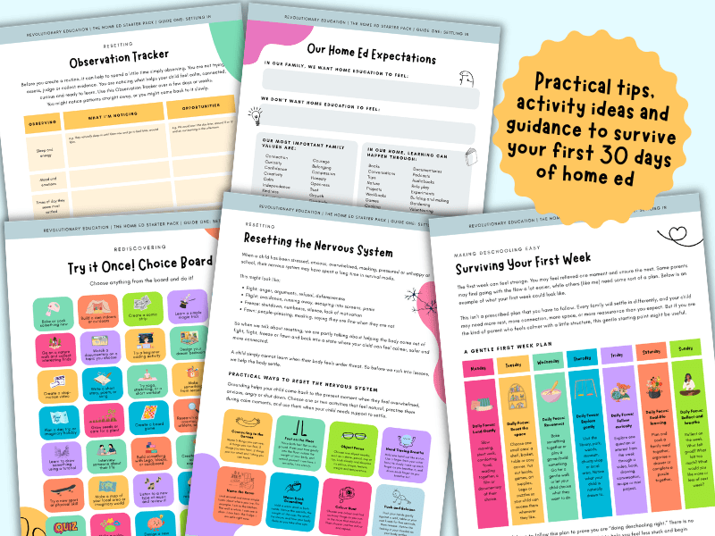 home ed starter pack resources for new home educators