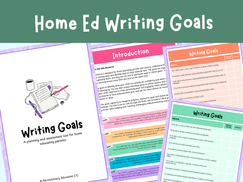 Writing Goals for Home Education