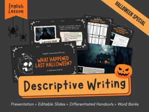Halloween Themed Descriptive Writing Lesson